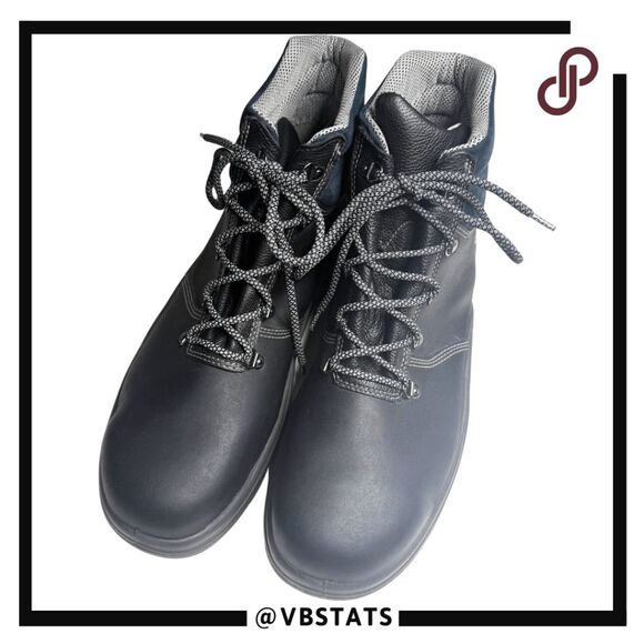 Atlas Men's Leather Steel Toe Cap Mid S3 Safety Work Boots Black Size 13 NWOT - Picture 3 of 10